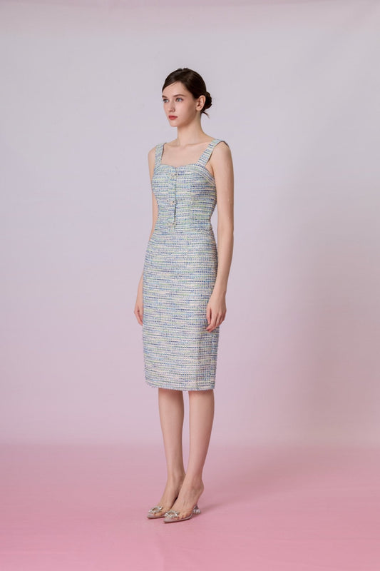Glenice Mint Green Tweed Skirt - Nimisski