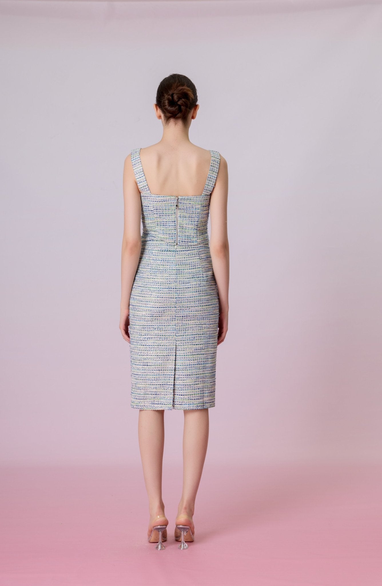 Glenice Mint Green Tweed Strap Top - Nimisski