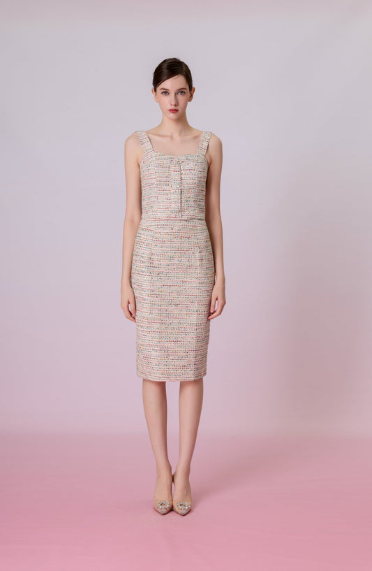 Glenice Rainbow Tweed Strap Top - Nimisski