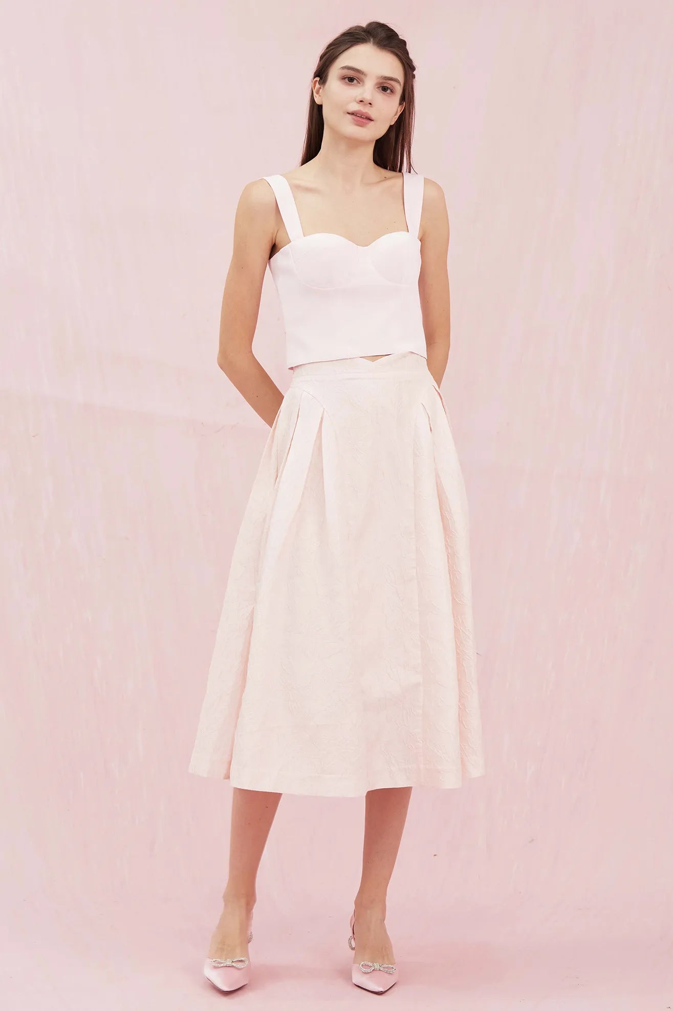 Alysson Pink Bustier Top - Nimisski