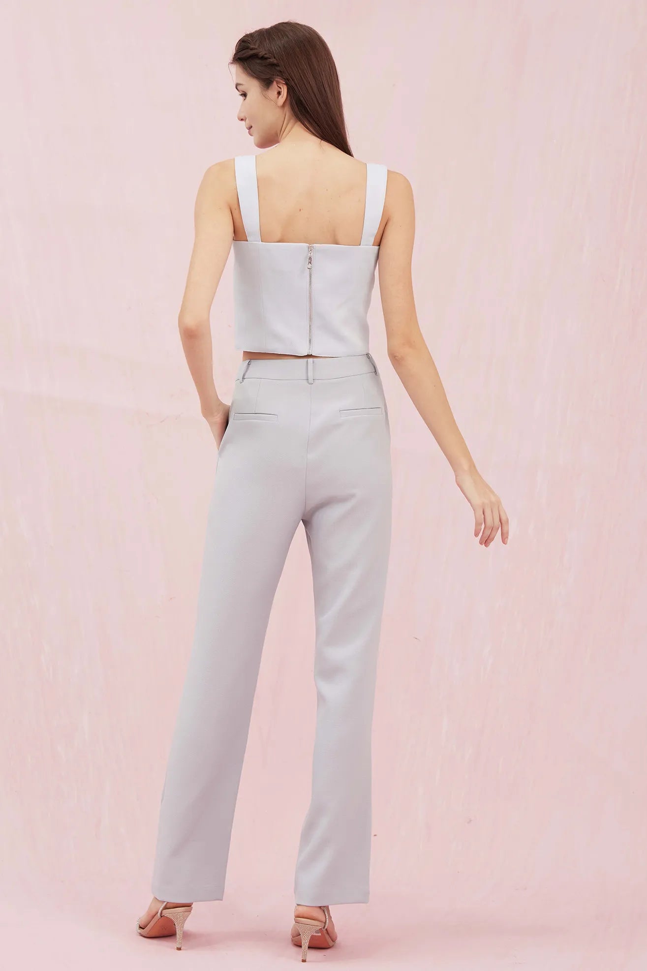 Alysson Light Blue Bustier Top - Nimisski