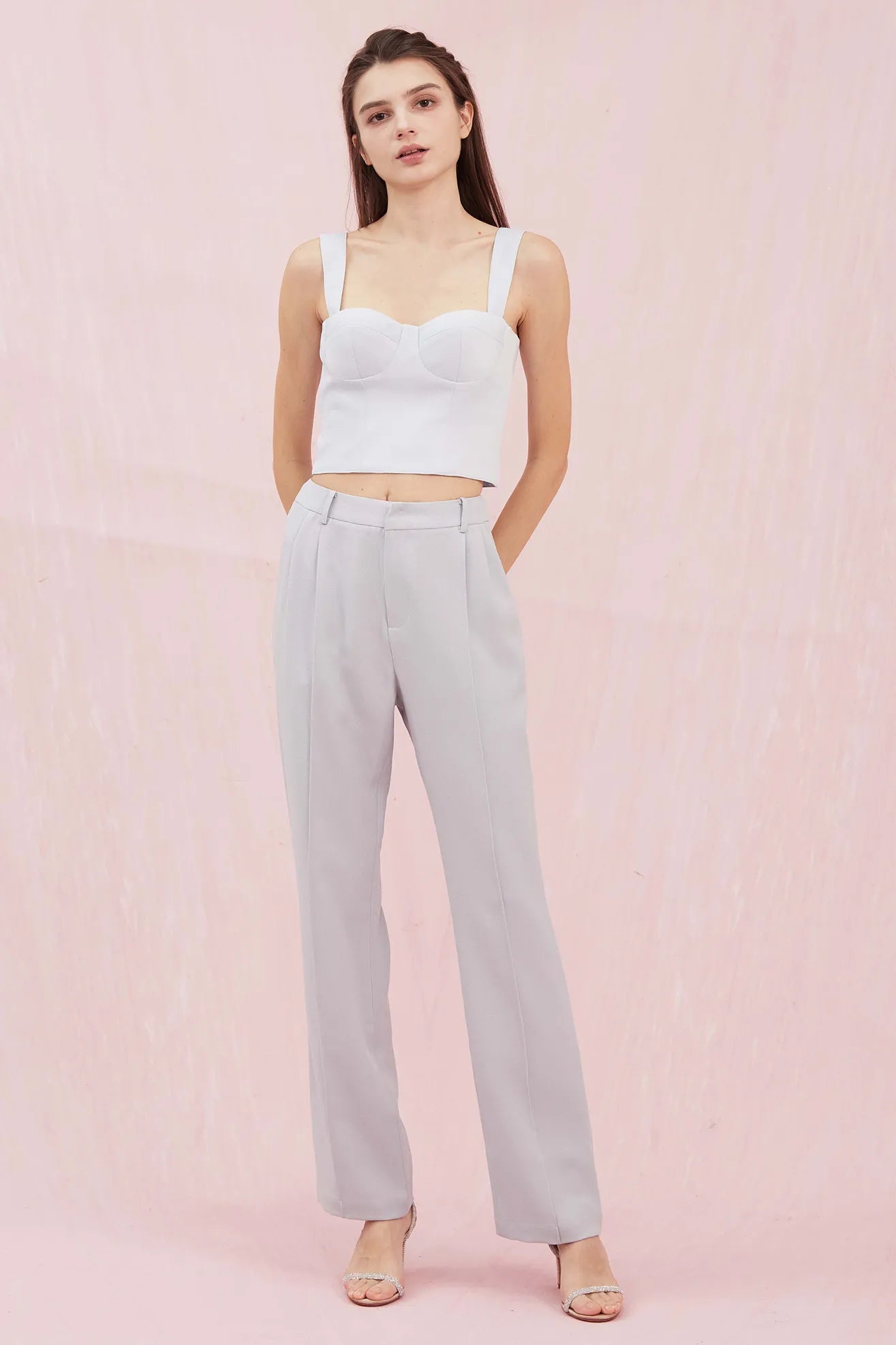 Alysson Light Blue Bustier Top - Nimisski