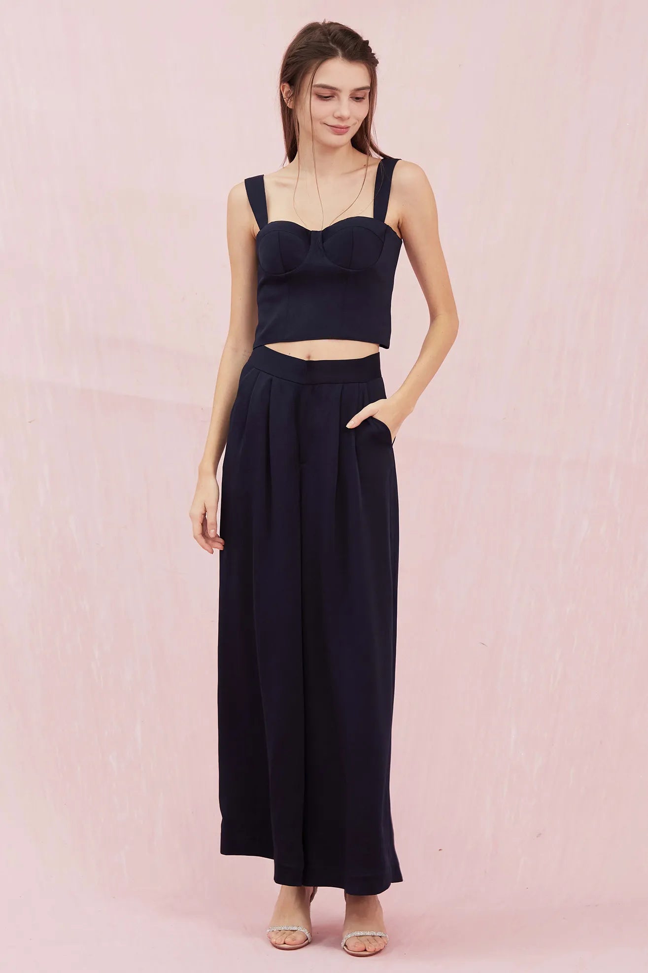 Alysson Navy Bustier Top - Nimisski
