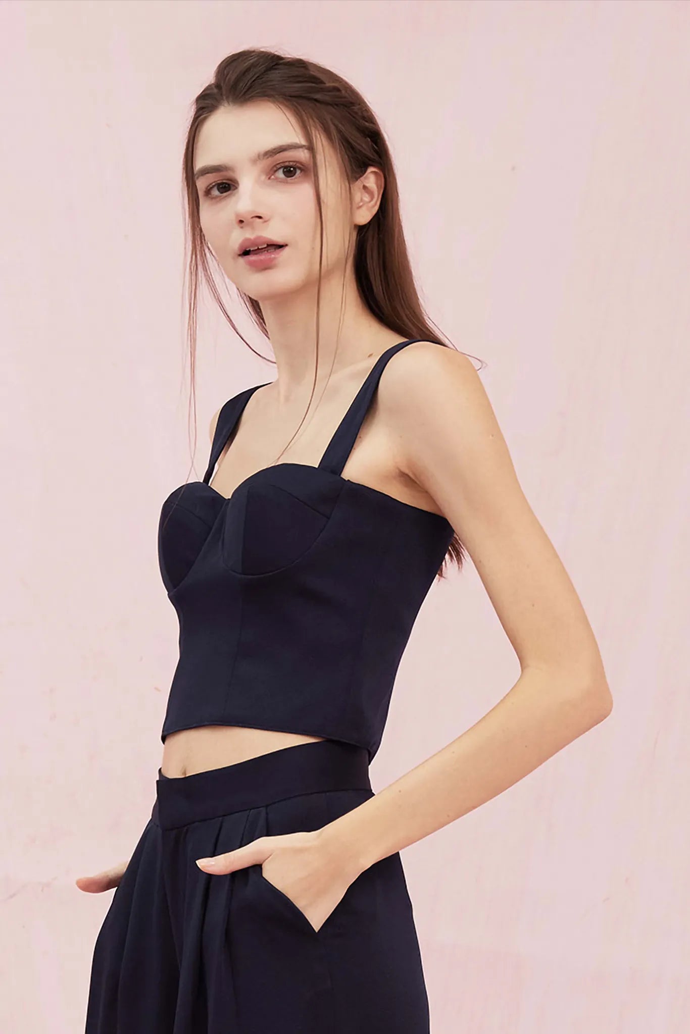 Alysson Navy Bustier Top - Nimisski
