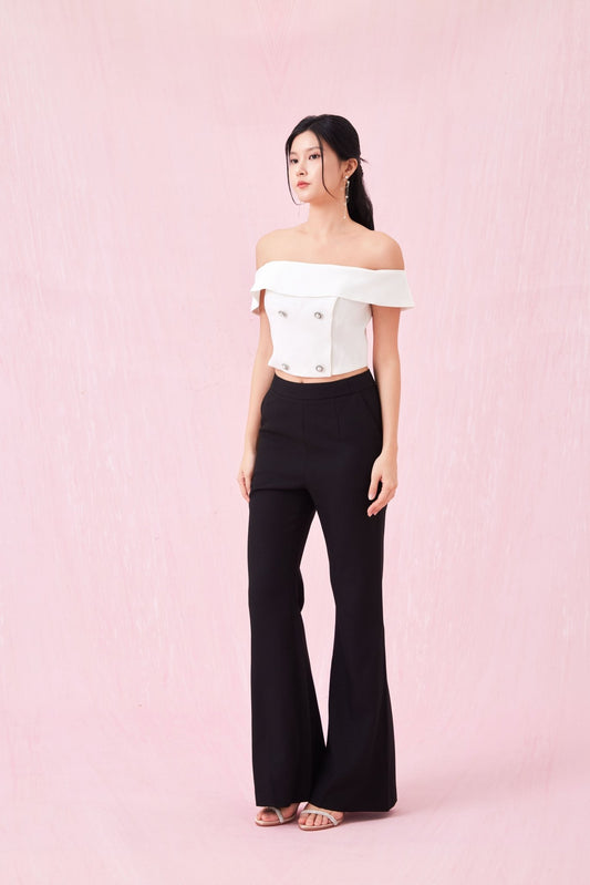 Arnett Black Flare Pants - Nimisski