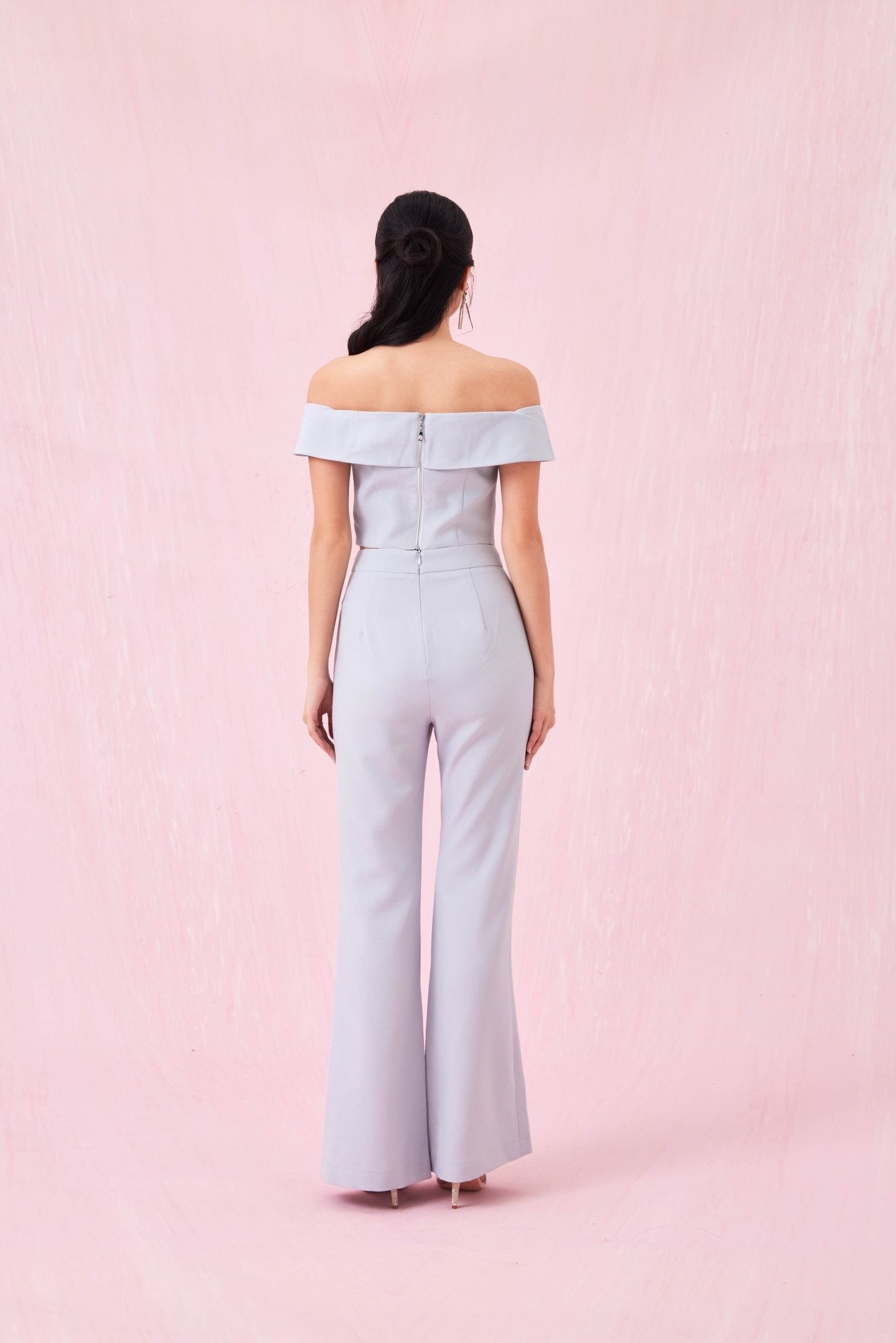Arnett Slate Blue Flare Pants - Nimisski