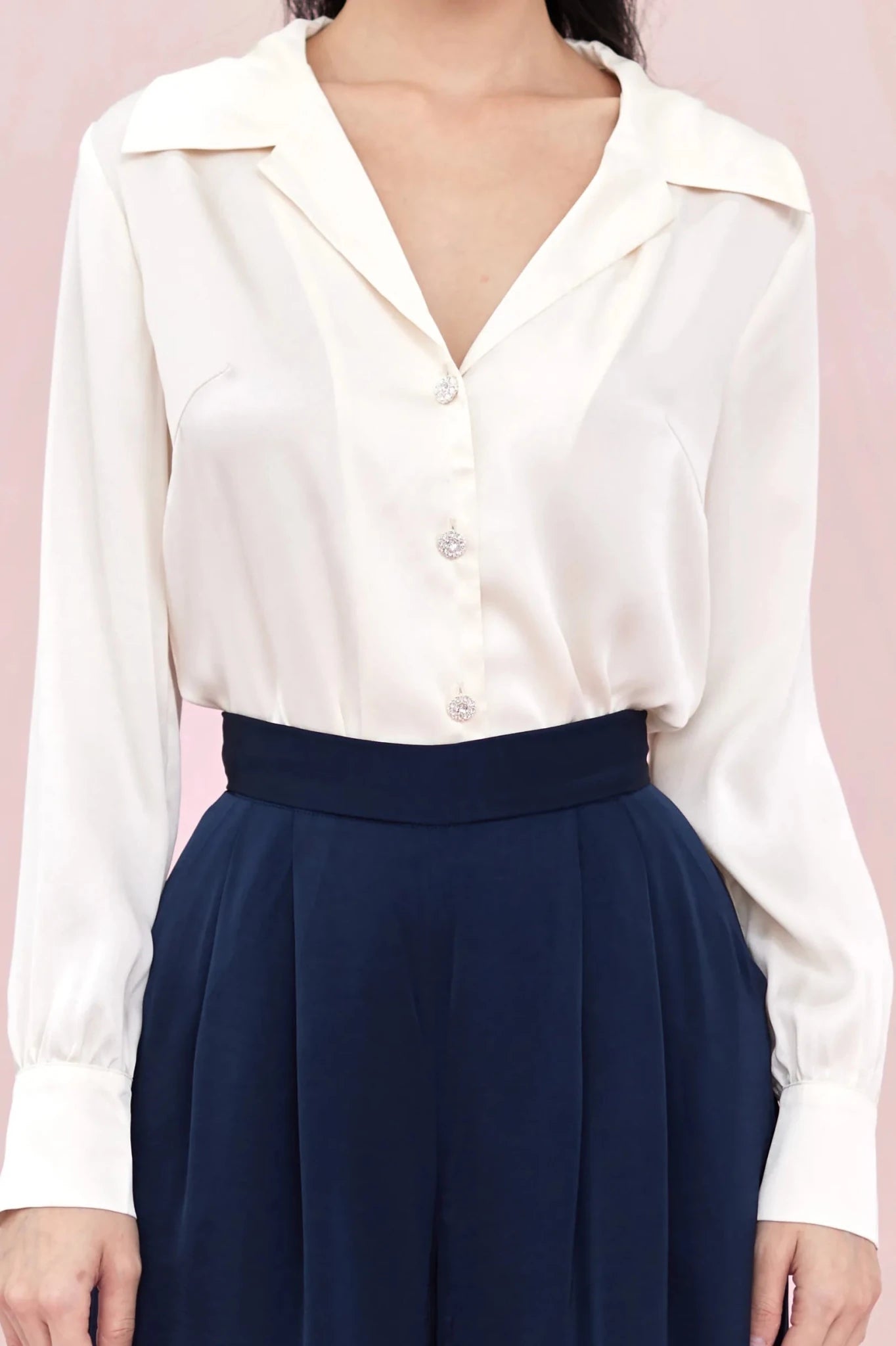 Belisse Cream Long Sleeve Top - Nimisski