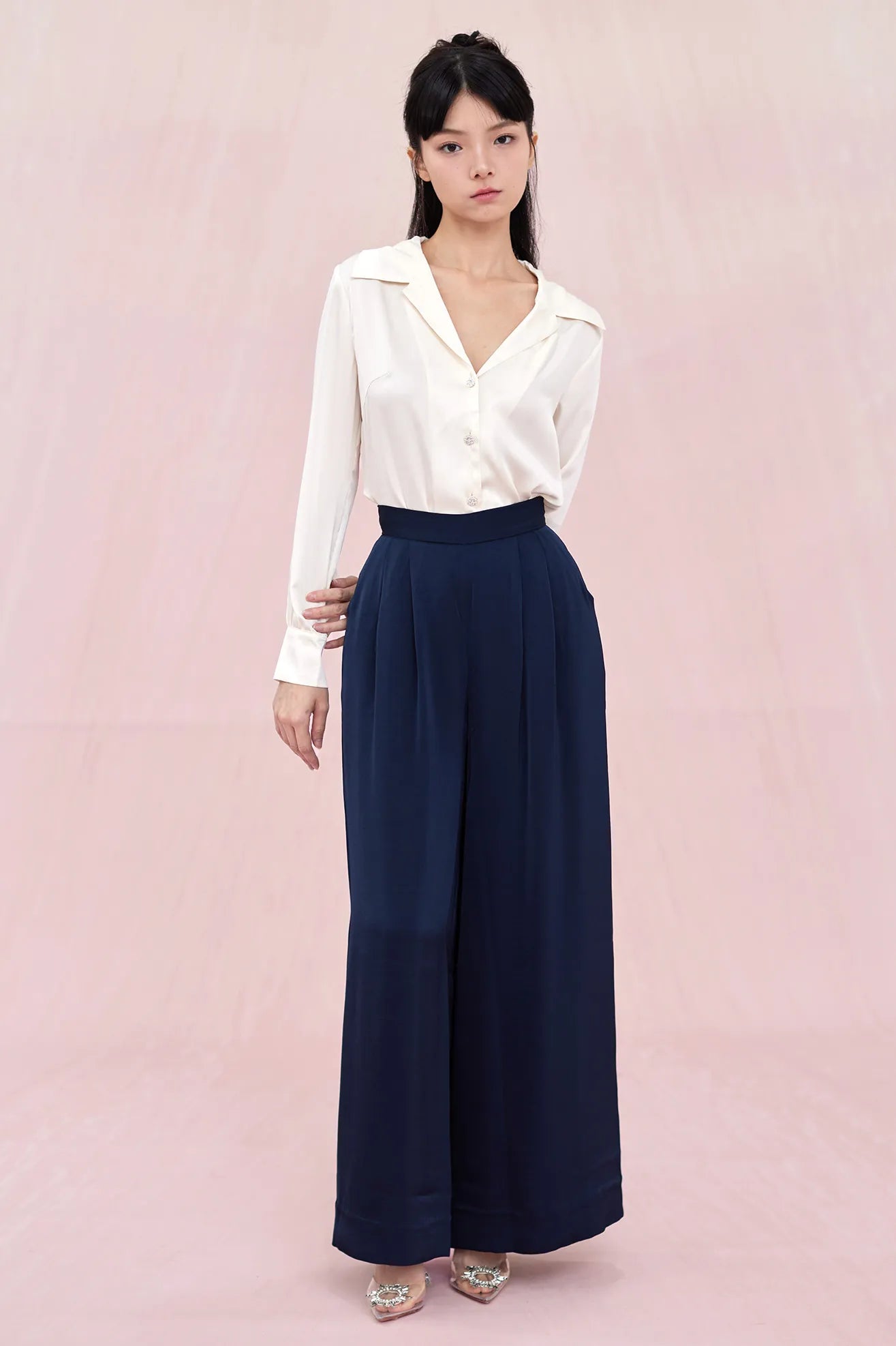 Belisse Cream Long Sleeve Top - Nimisski