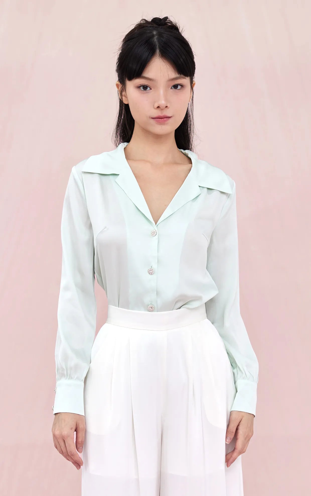 Belisse Green Long Sleeve Top - Nimisski