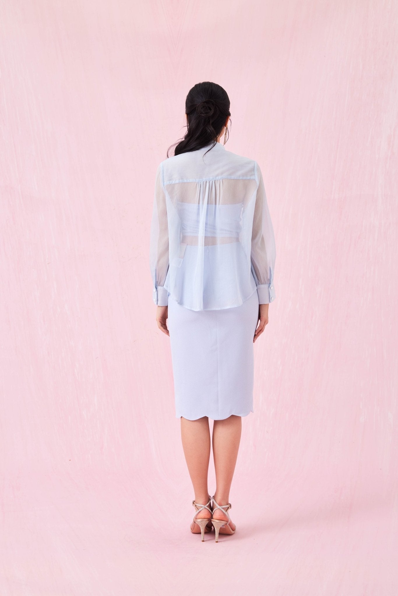 Caliste Blue Pencil Skirt - Nimisski