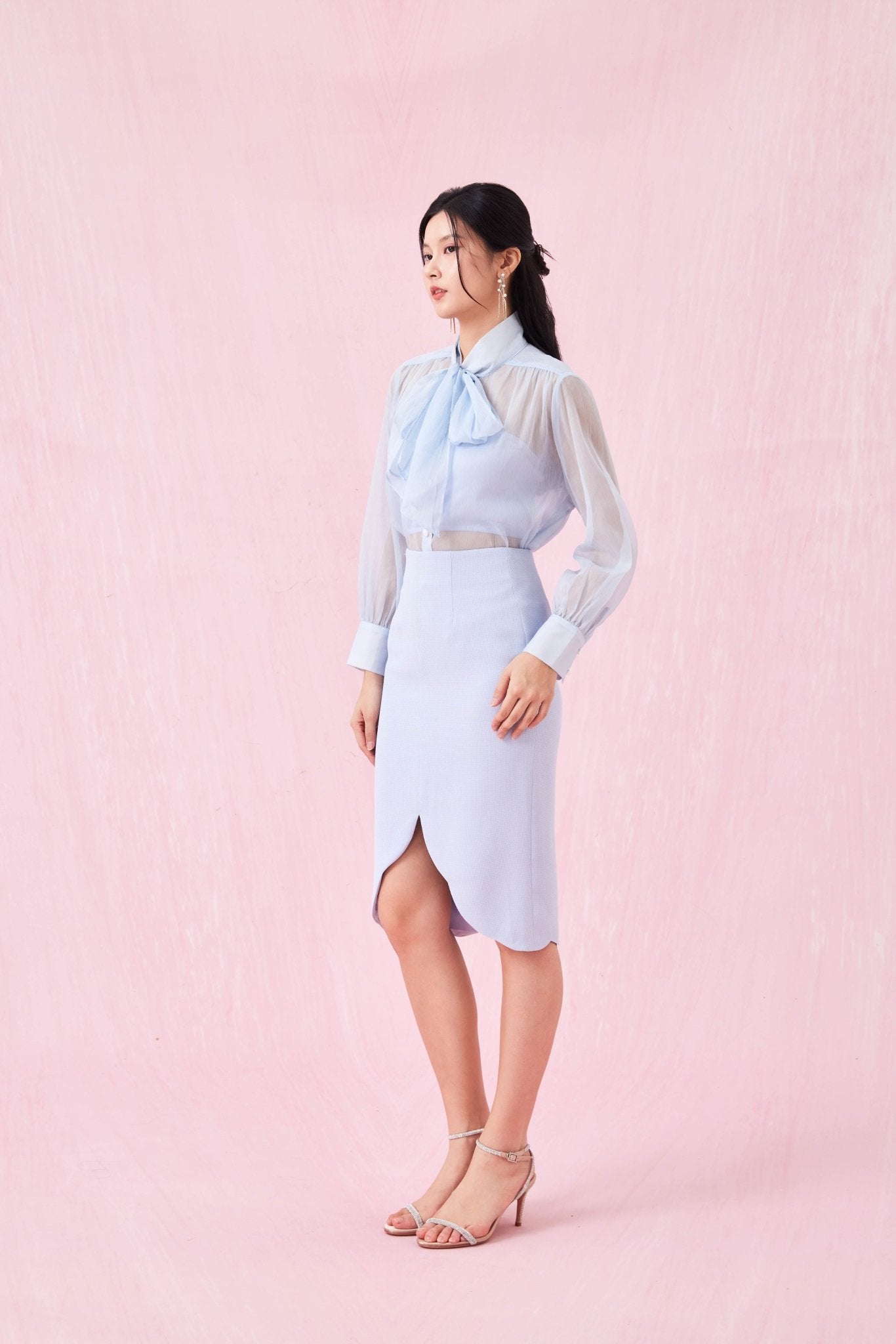 Caliste Blue Pencil Skirt - Nimisski