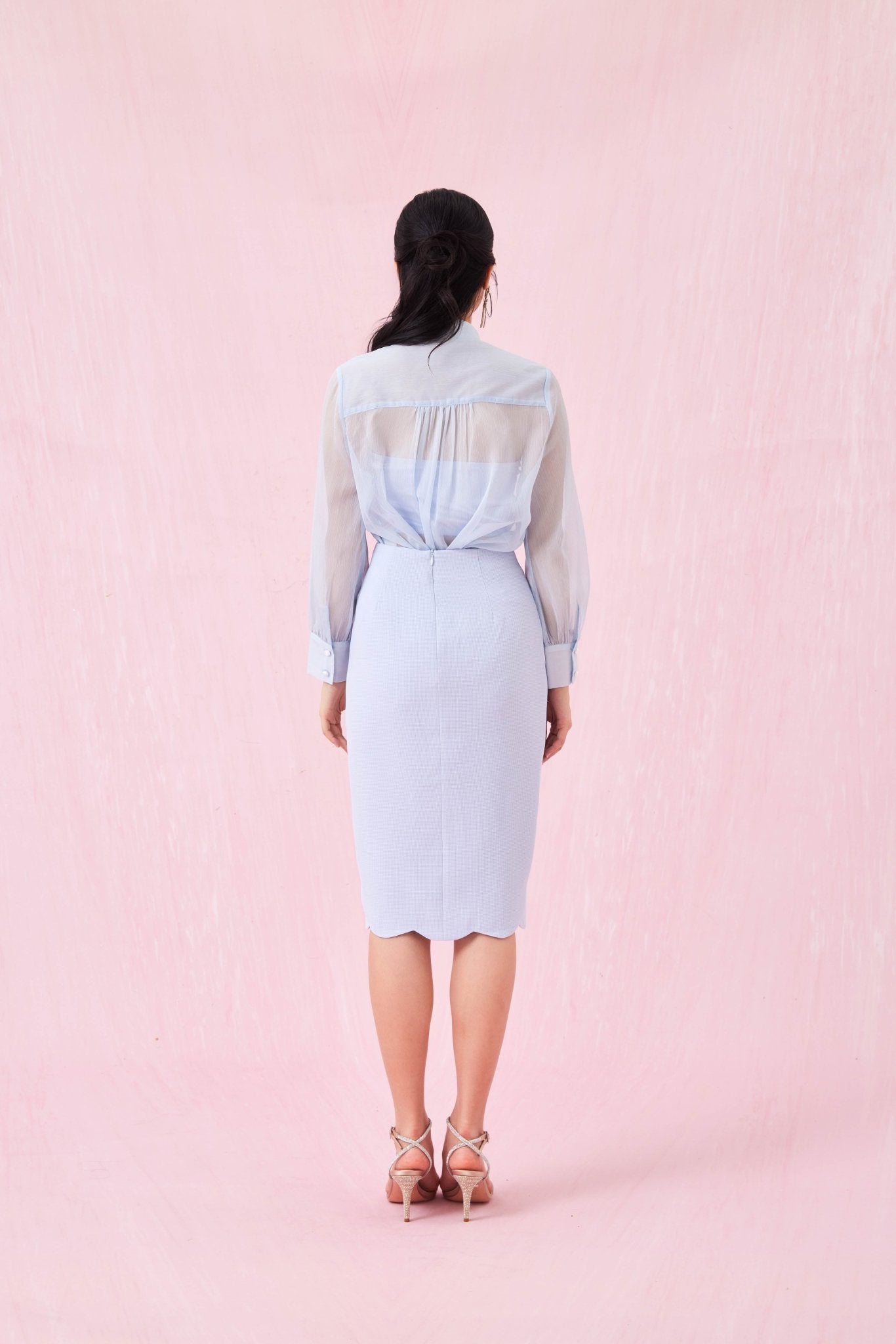 Caliste Blue Pencil Skirt - Nimisski