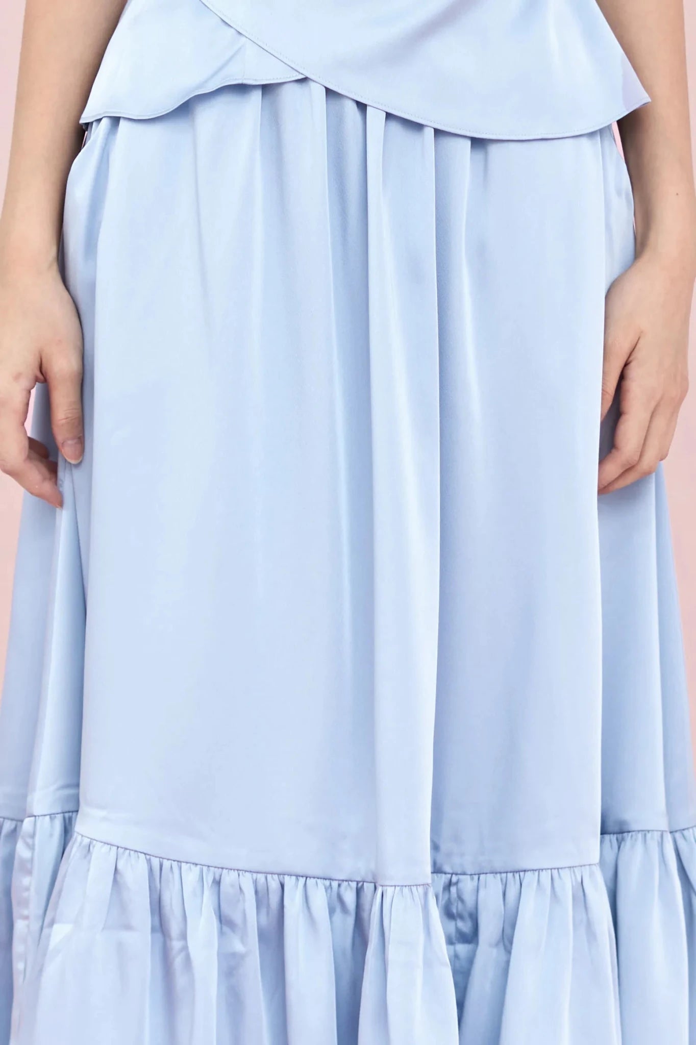 Allerie Blue Satin Skirt - Nimisski