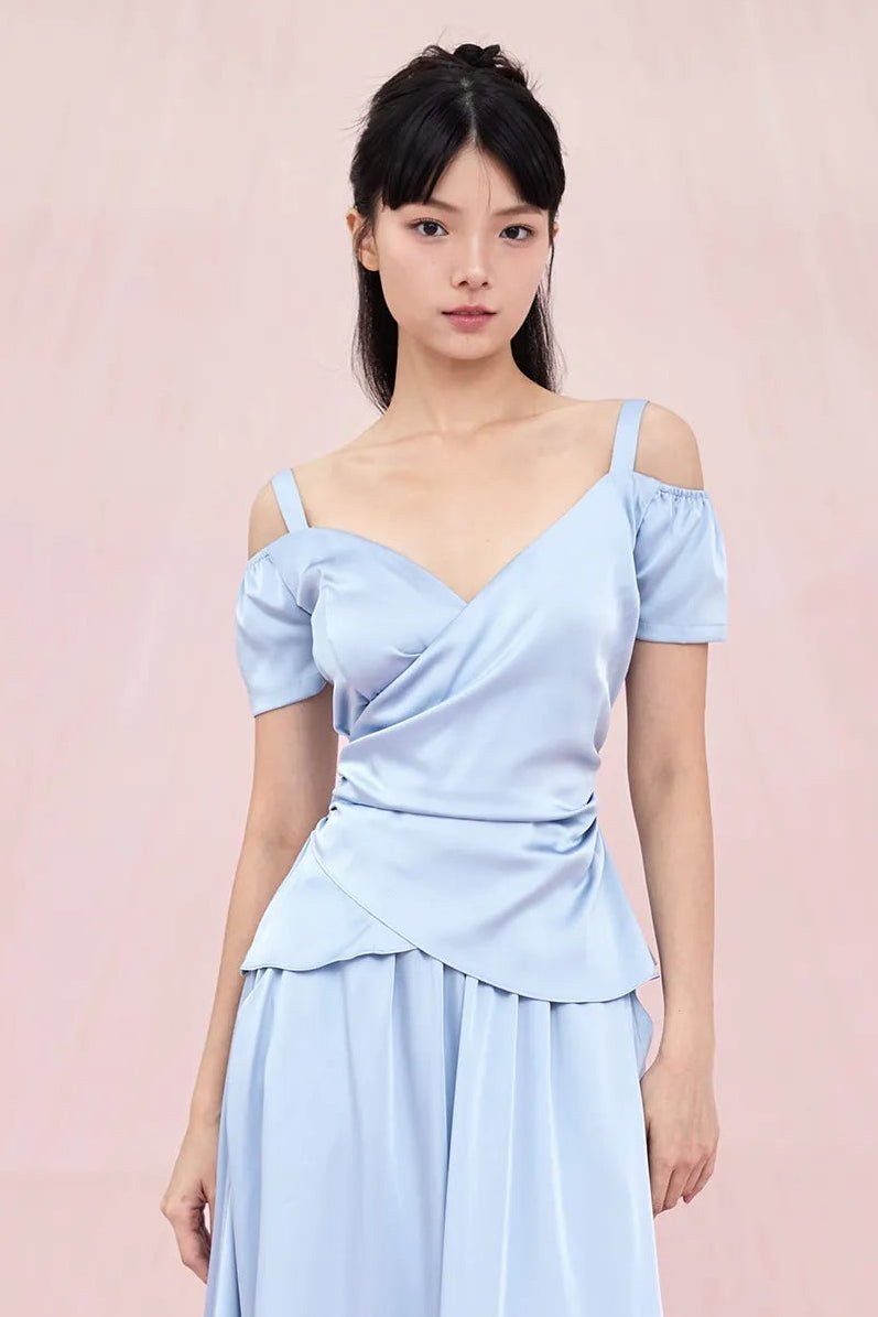 Allerie Blue Satin Top - Nimisski