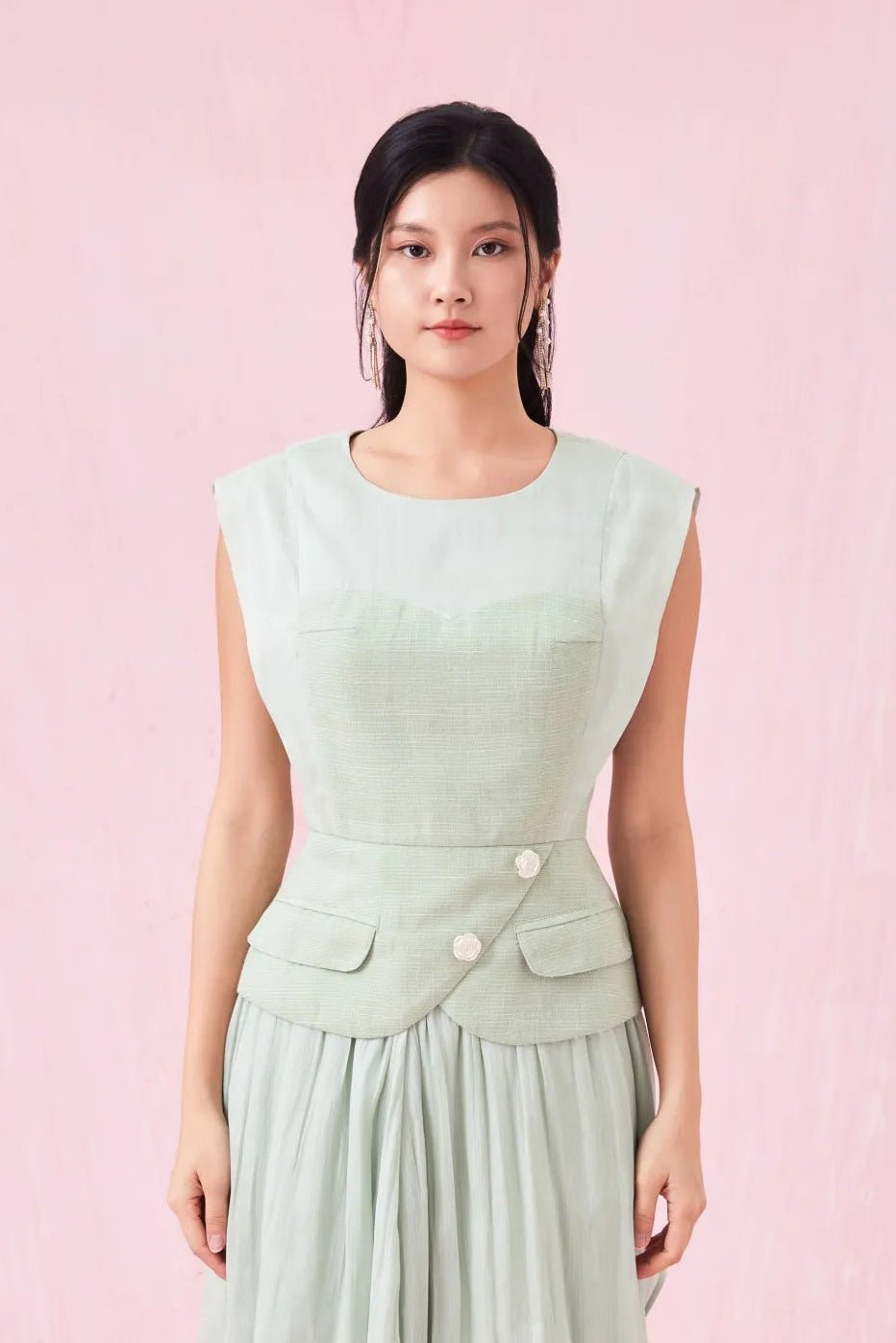 Annette Green Tweed Top - Nimisski
