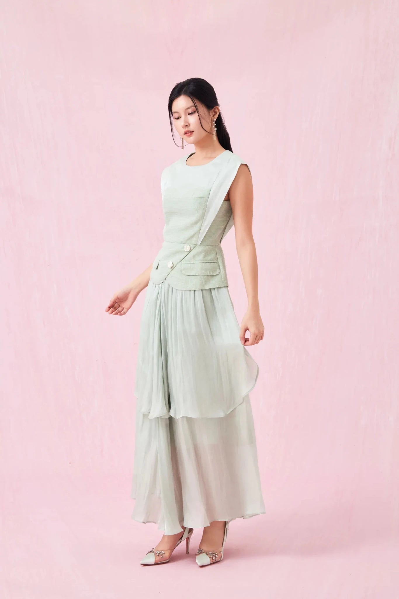 Annette Green Tweed Top - Nimisski