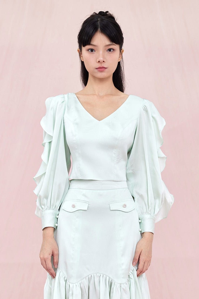 Catiana Green Glitter Top - Nimisski