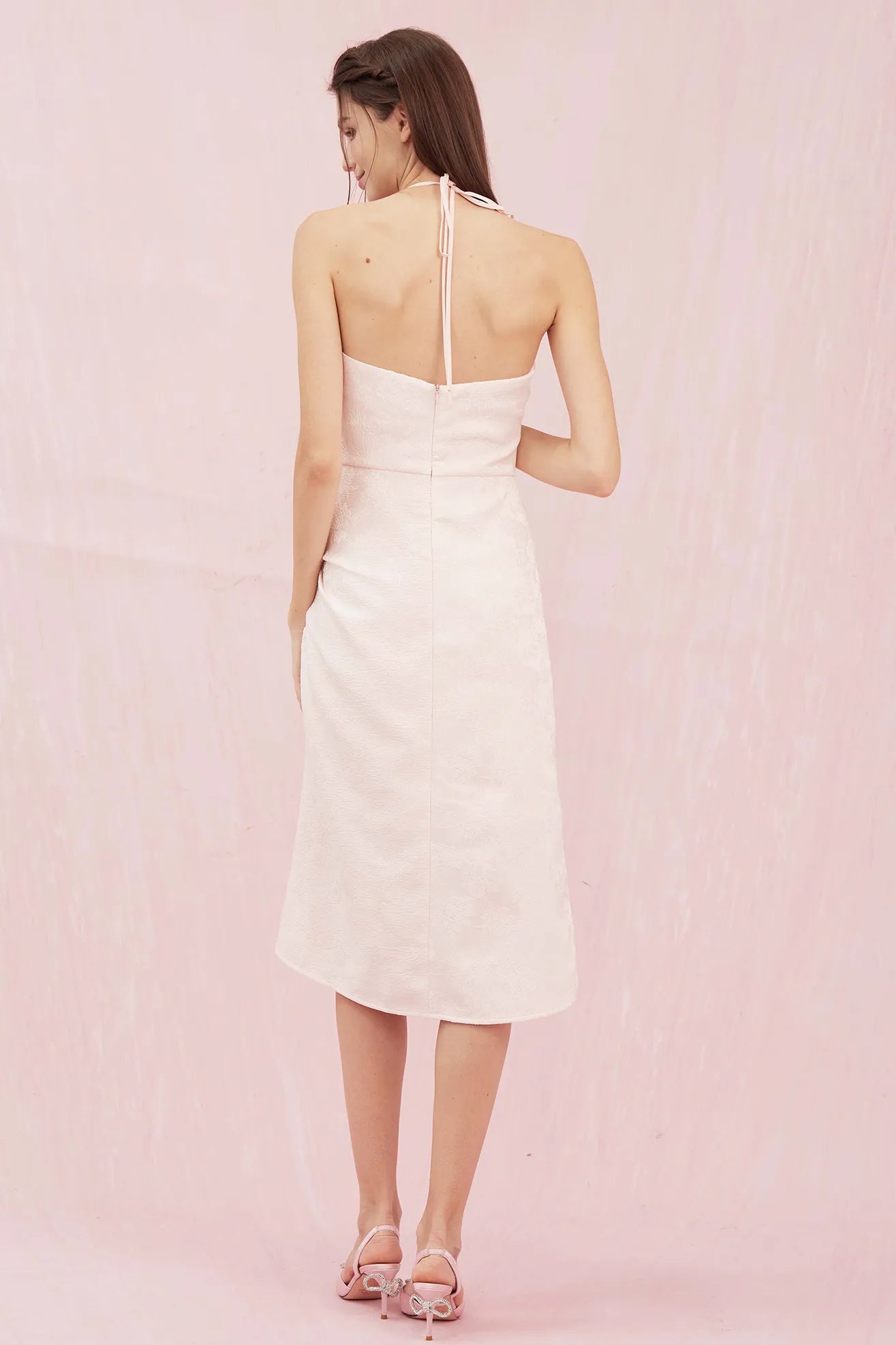 Bellette Pink Halter Neck Dress