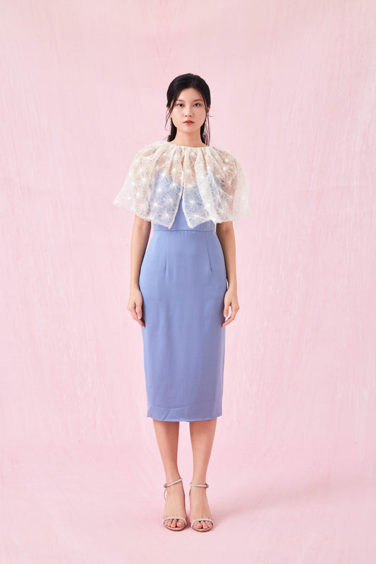 Carressa Blue Spag Midi Dress - Nimisski