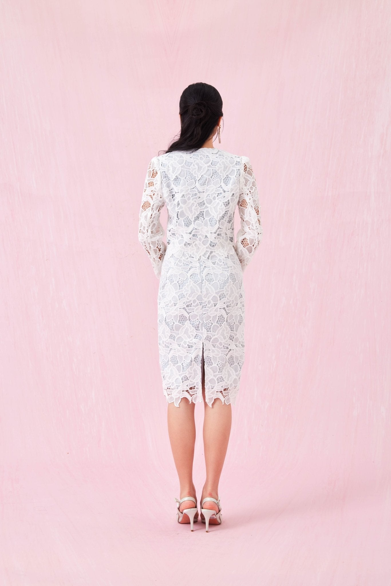 Gilly Light Green Satin With Lace Jacket - Nimisski