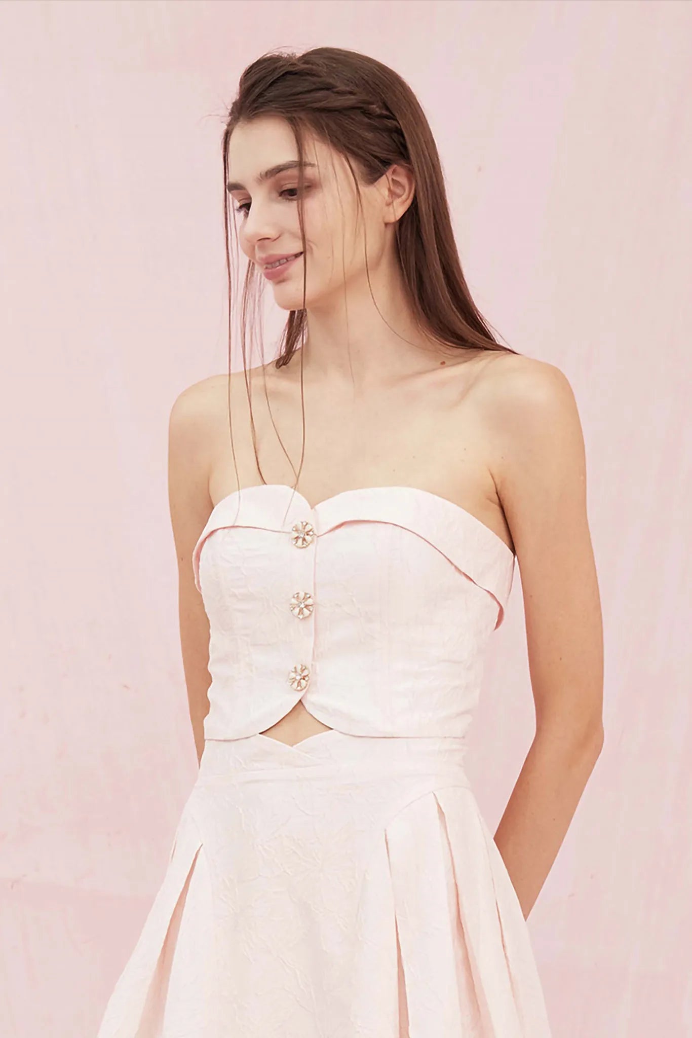 Noemie Pink Bustier Top - Nimisski