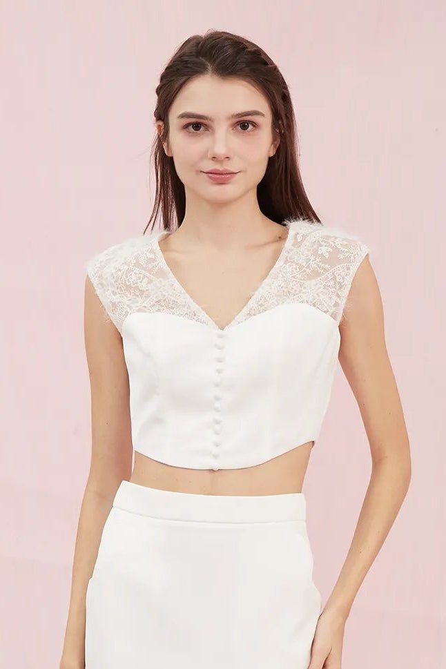 Geena White Lace Top - Nimisski