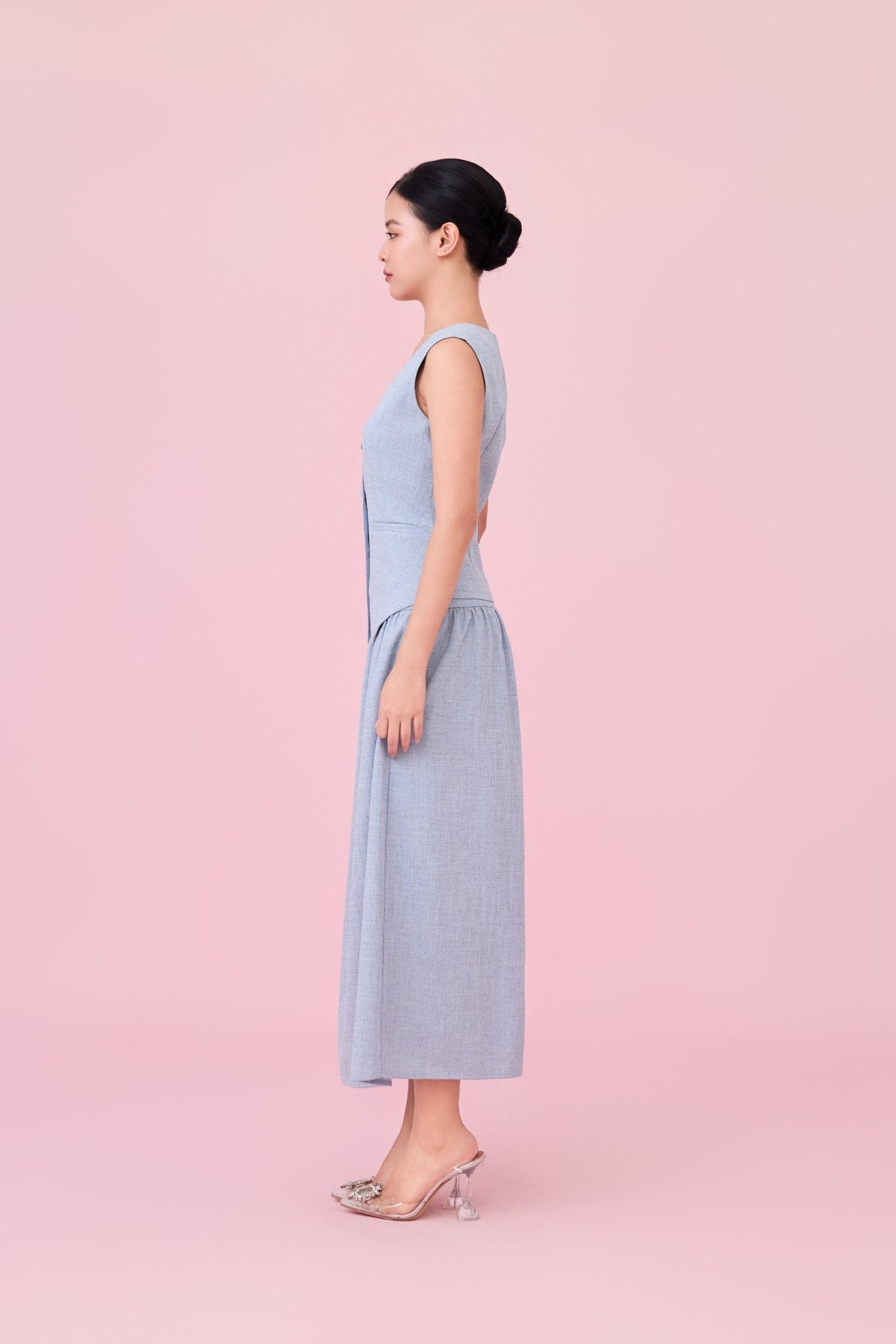Cheerish Light Blue A - Line Skirt - Nimisski