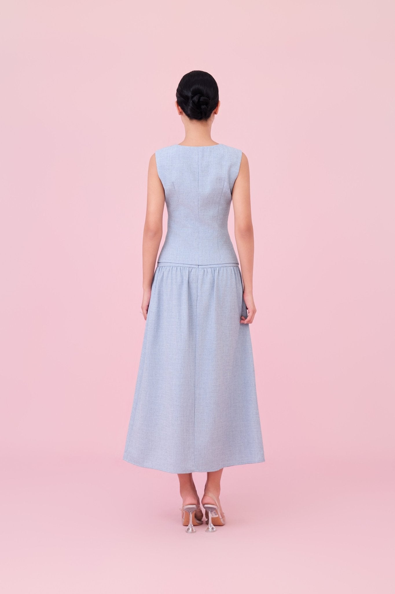 Cheerish Light Blue A - Line Skirt - Nimisski