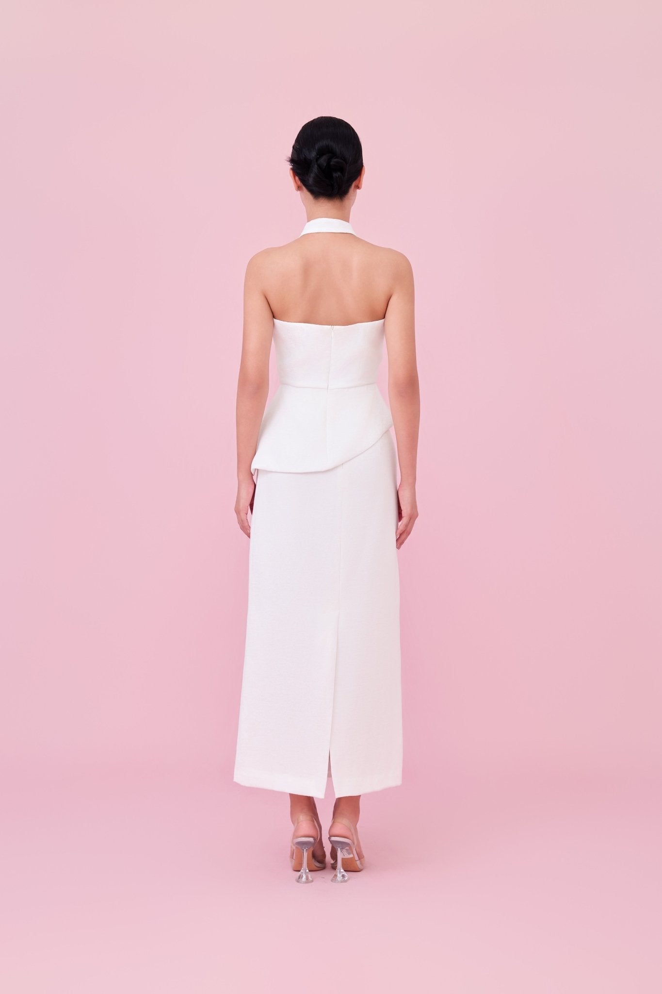 Charee White Midi Skirt - Nimisski