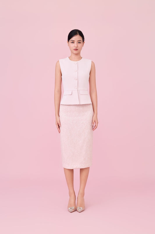 Chawntelle Pink Sleeveless Vest - Nimisski