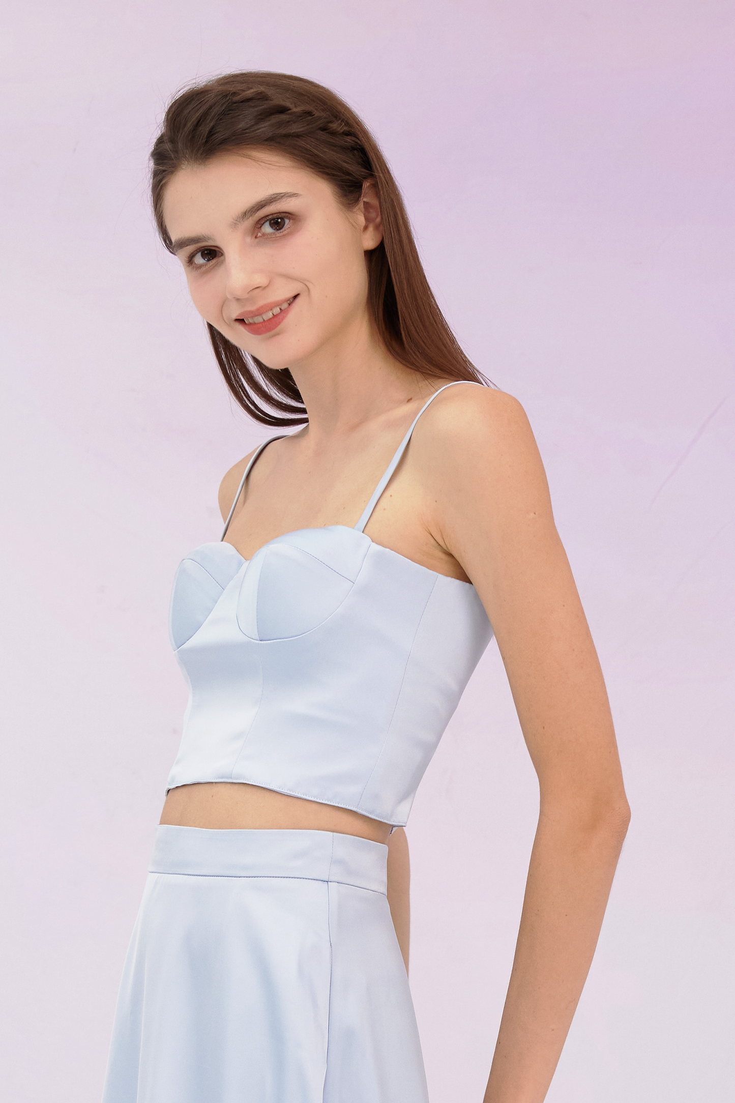 Jennifer Light Blue Bustier Top