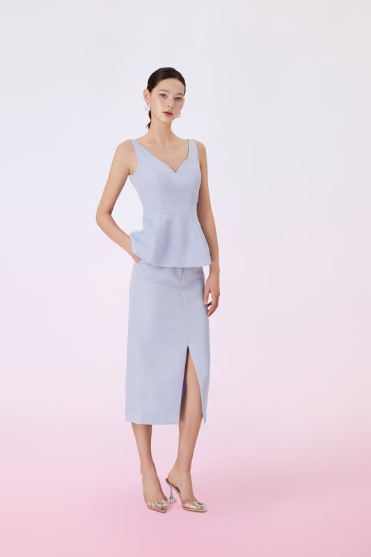 Gennelle Blue Violet Pencil Skirt - Nimisski