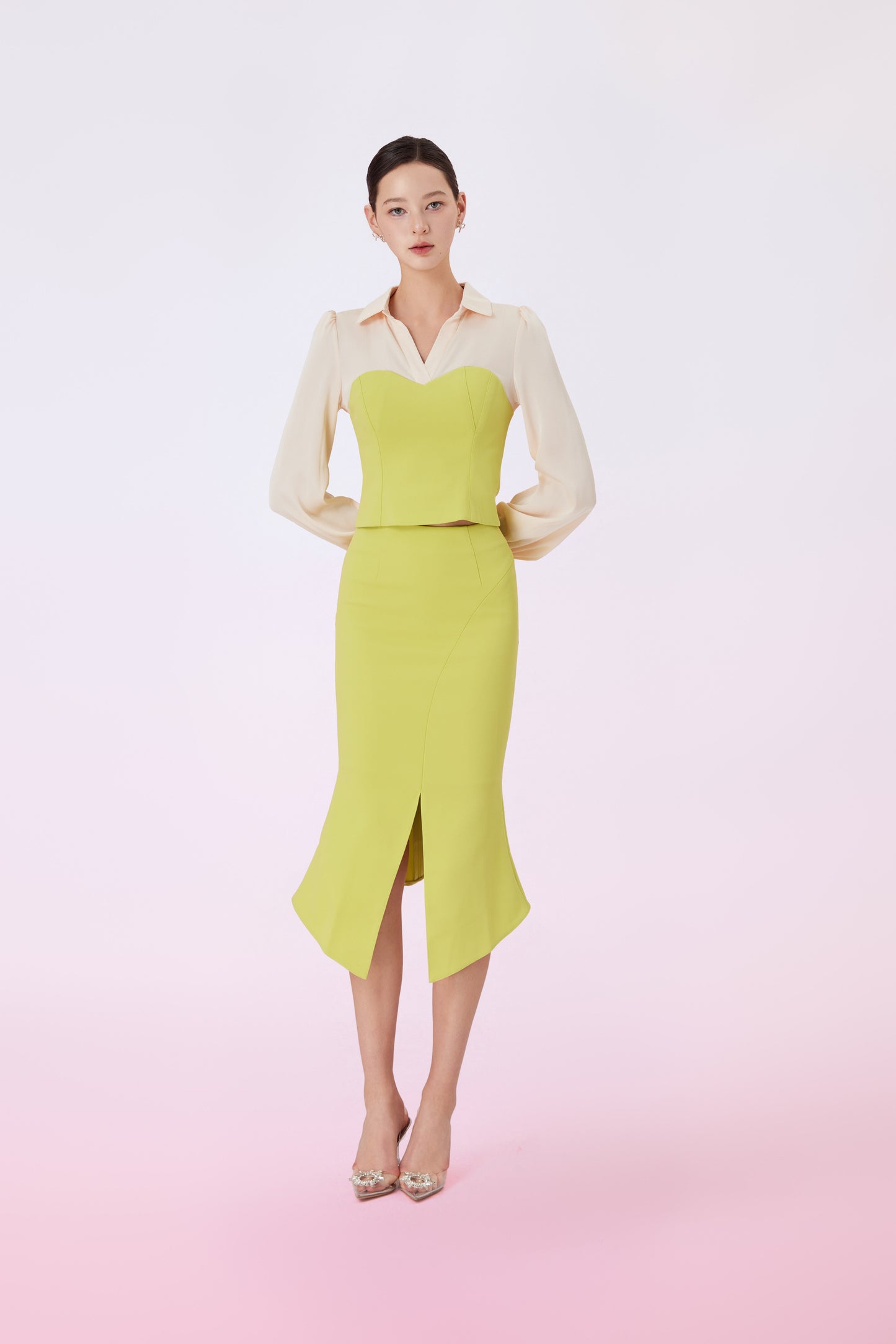 Geralynn Lime Skirt