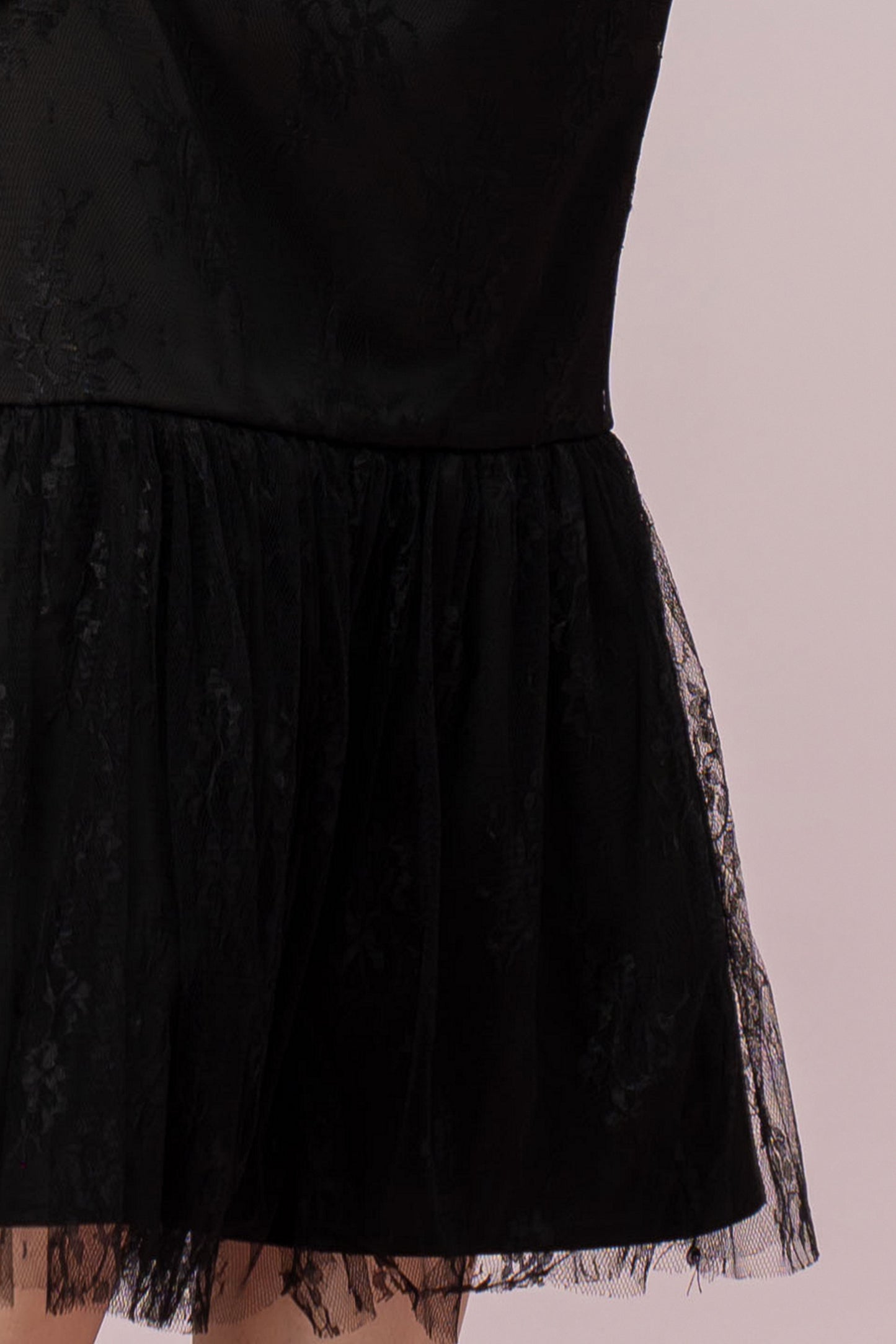 Genette Black Flower Lace Mermaid Skirt