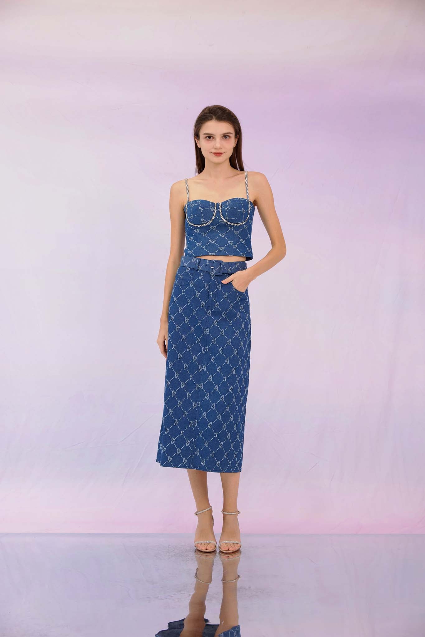 Gabbie Dark Blue Denim Skirt
