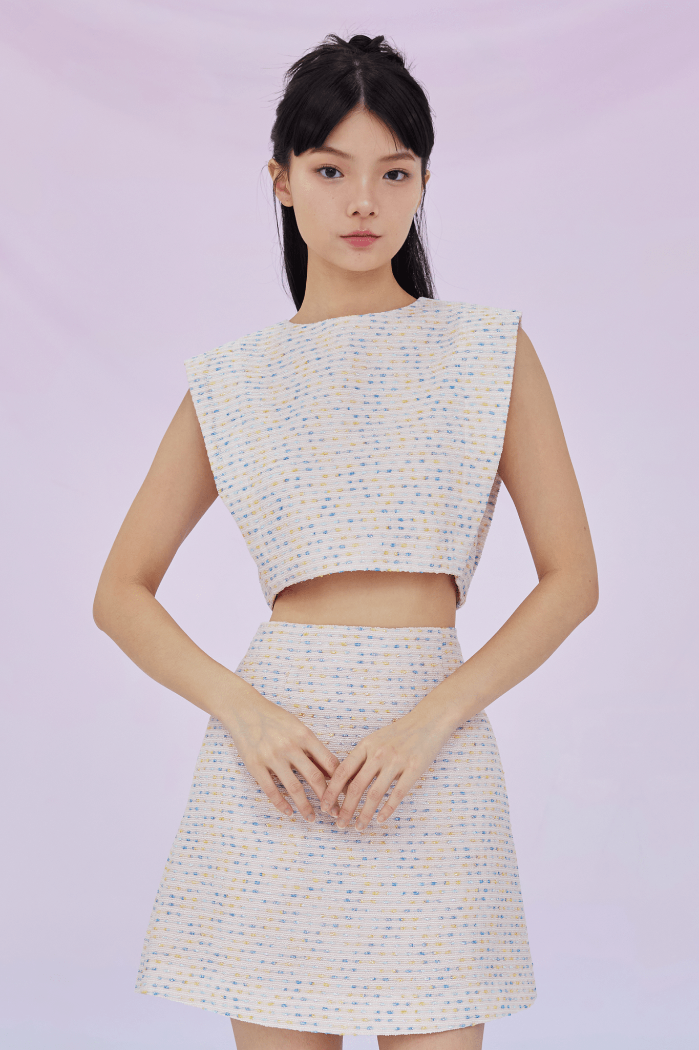 Gavriella Pink Tweed Top - Nimisski