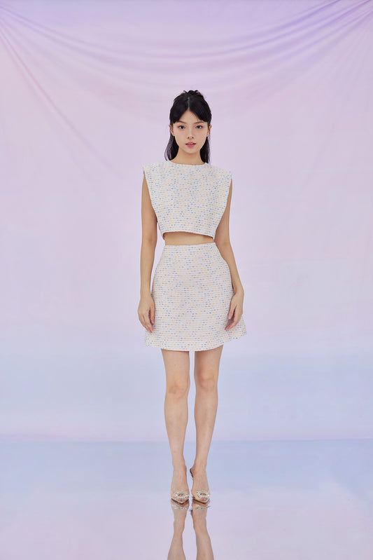 Gavriella Pink Tweed Skirt