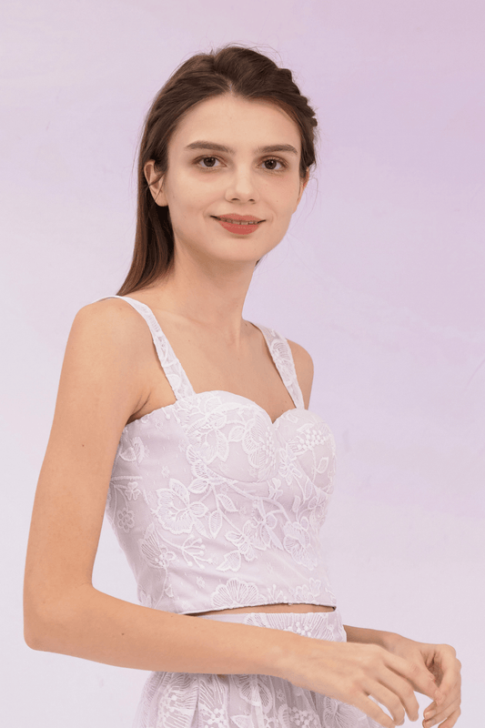 Fawne Purple Flower Lace Top - Nimisski