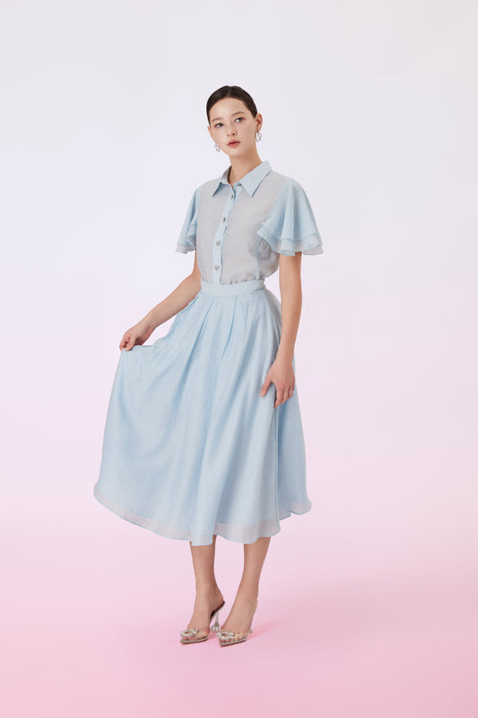 Garlande Blue Twinkle A-Line Skirt