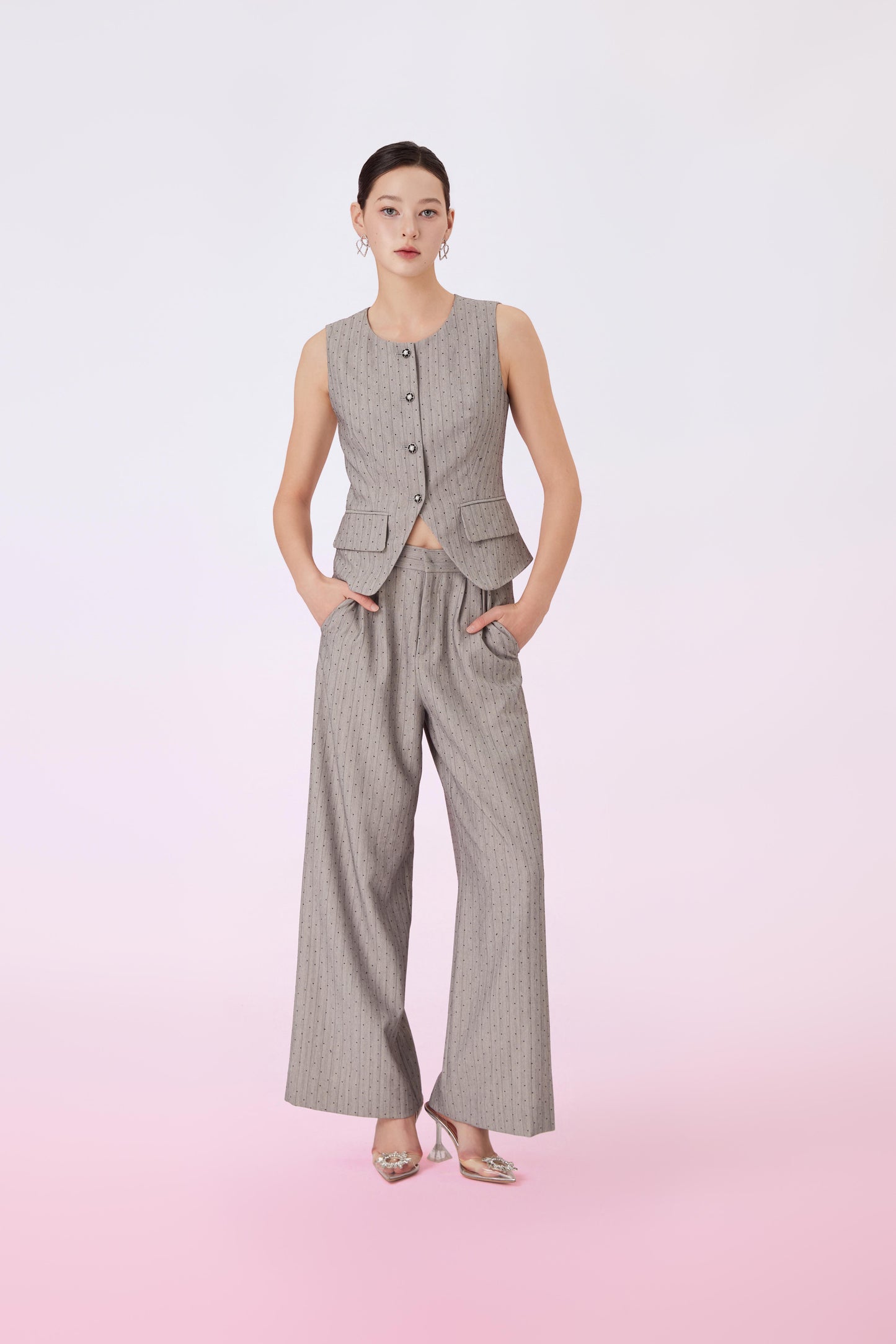 Chantarai Grey Wide Pants