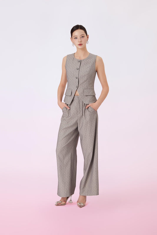 Chantarai Grey Wide Pants - Nimisski