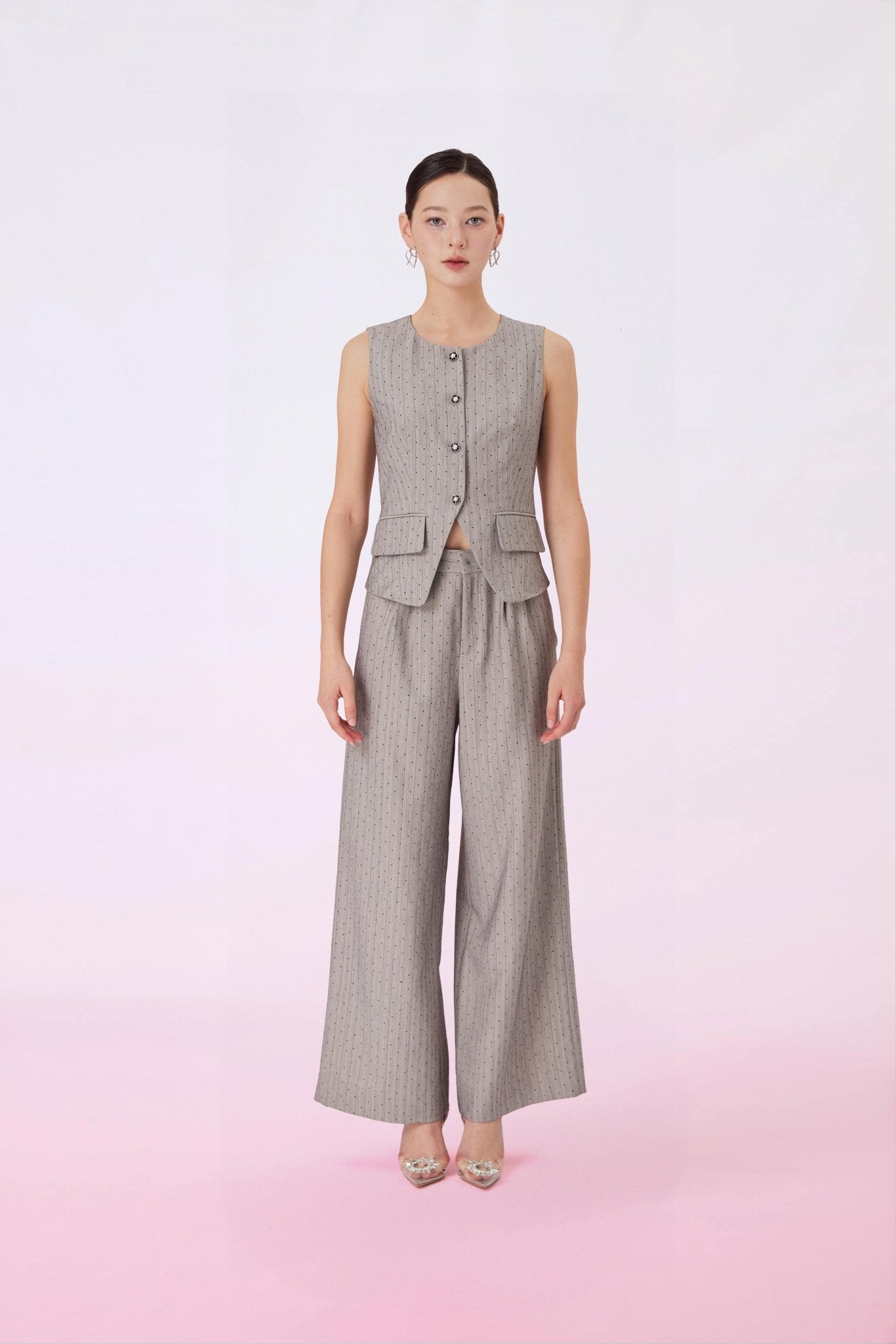 Chantarai Grey Wide Pants - Nimisski