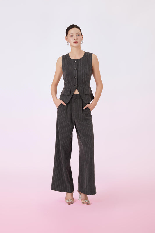 Chantarai Dark Grey Wide Pants