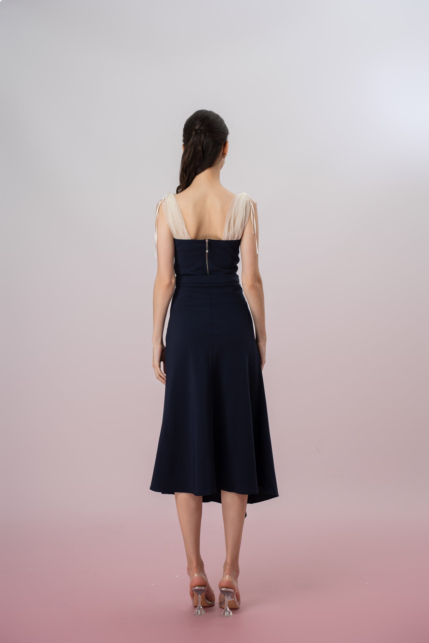 Gayll Navy Ruched Skirt