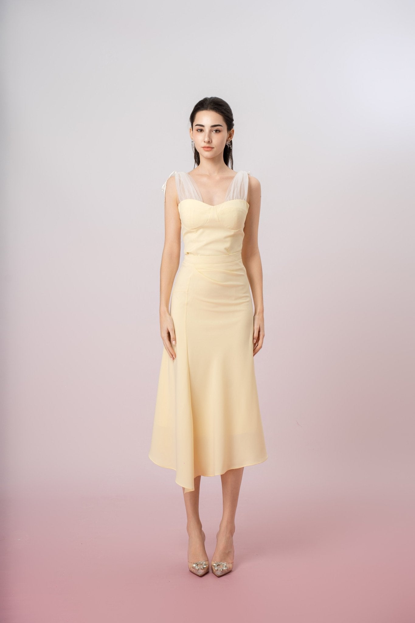 Gayll Yellow Ruched Skirt - Nimisski