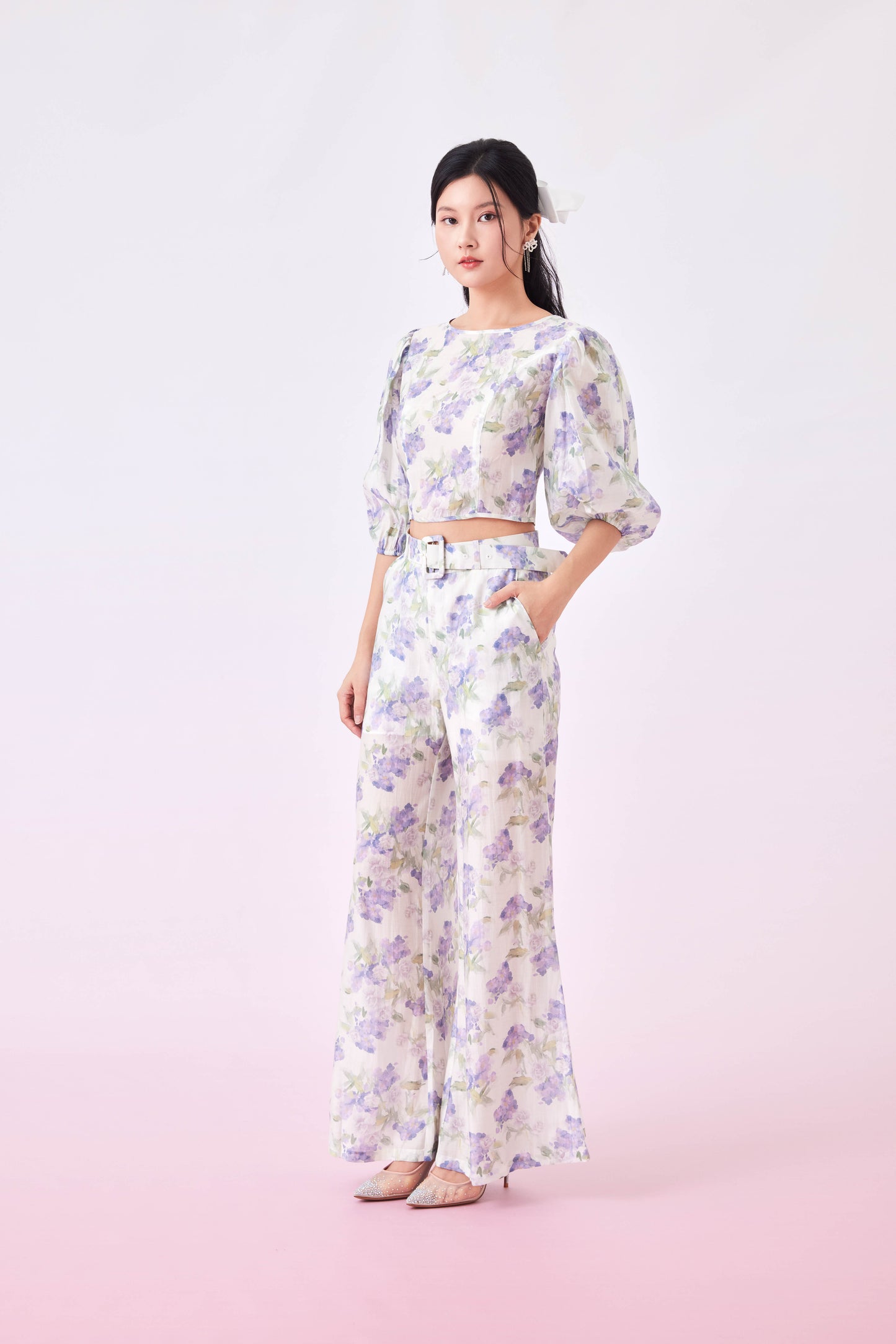 Gracey Purple Floral Prints Pants