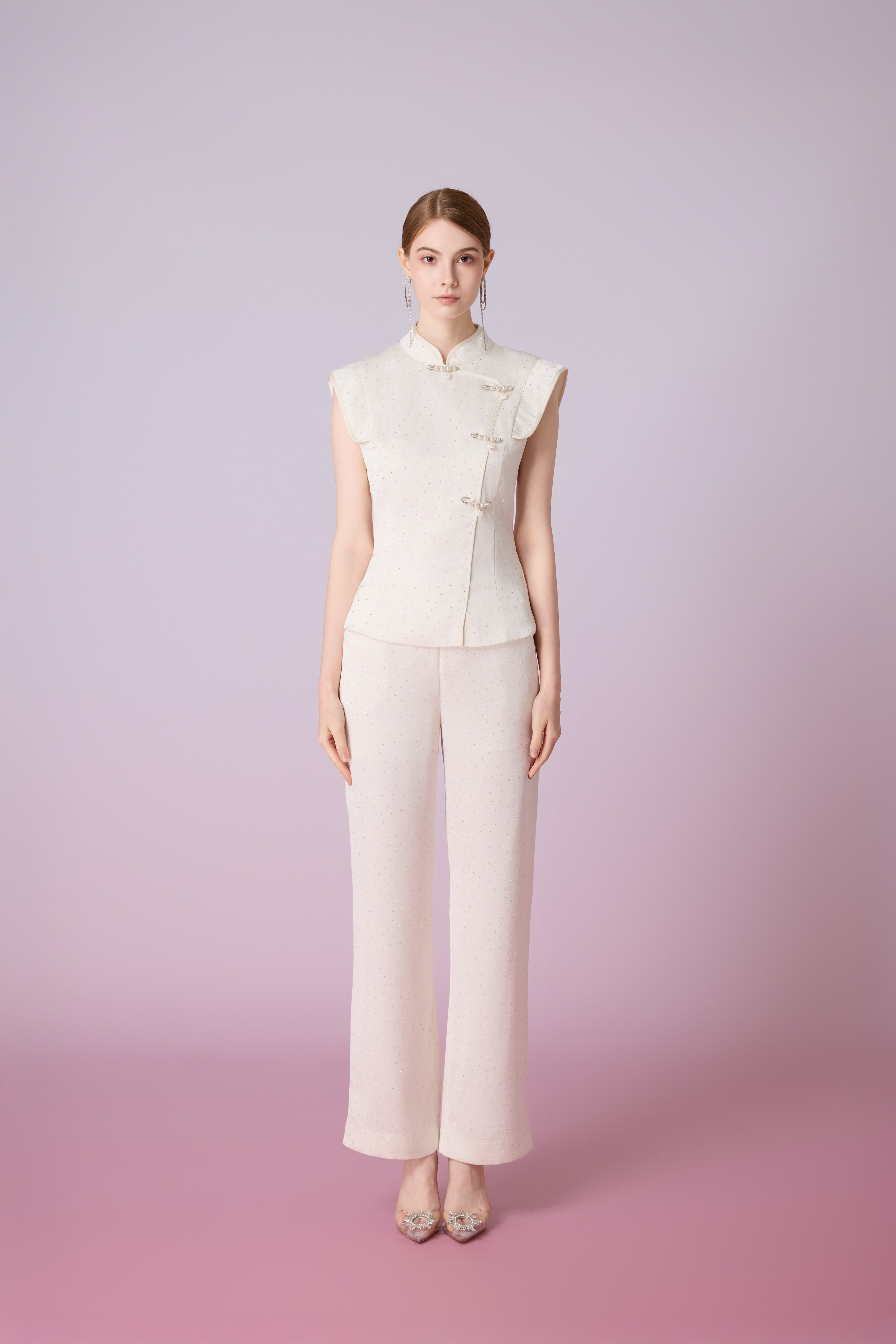Galathea Cream Twinkle Long Pants