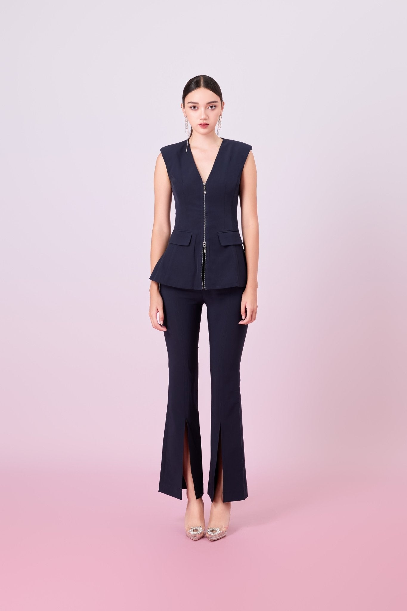 Geiliyah Navy Straight Leg Pants - Nimisski