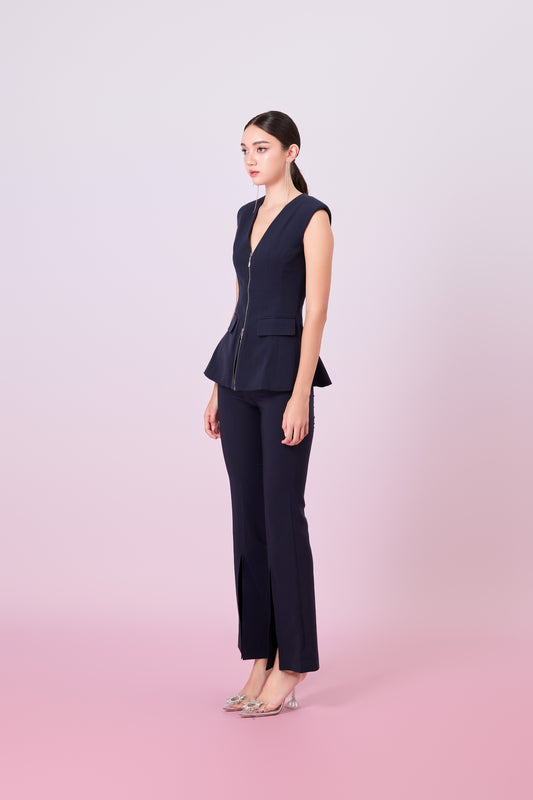 Geiliyah Navy Straight Leg Pants