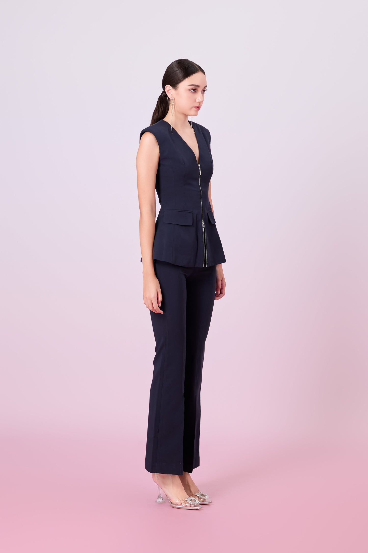 Geiliyah Navy Straight Leg Pants